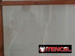 Paño de puerta o división de madera y cristal