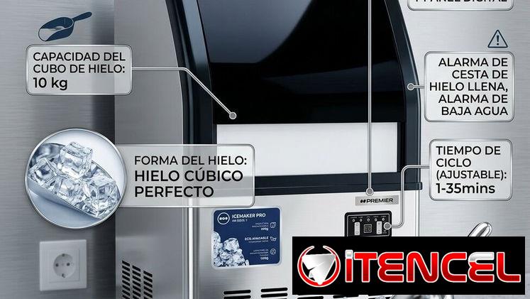 Máquina de hielo 30kg marca premier de acero inoxidable Precio $680 Transporte Incluido  Factura y garantía