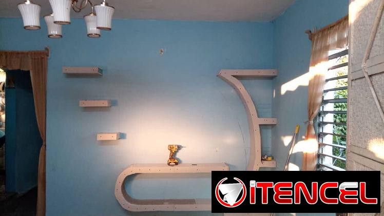 Montaje de estantes de pladur,closet y más