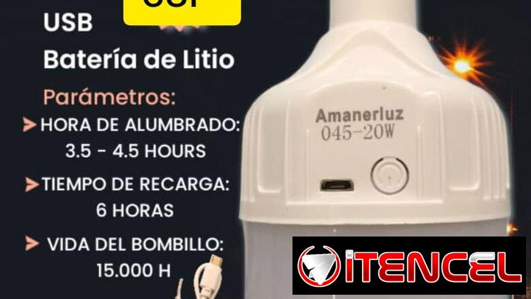 Se vende bombillo recargable de 20w
