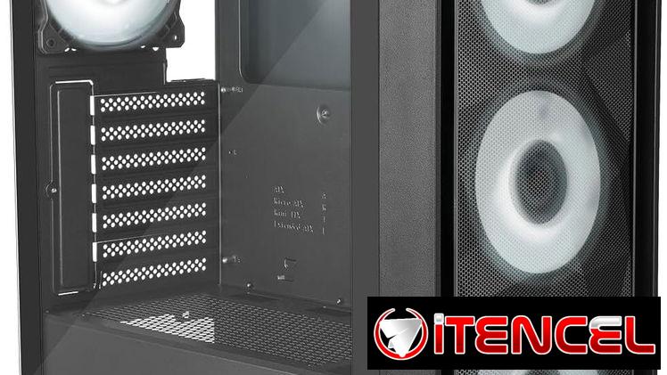 Chasis para PC Escritorio Gaming  con cristal templado y control de fans ARGB +