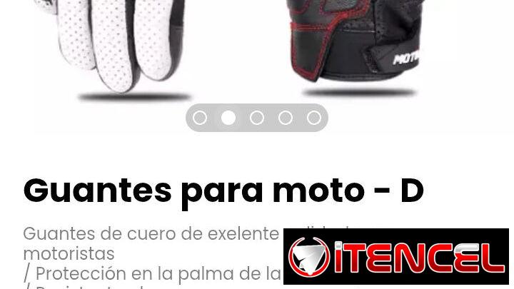 Guantes para moto – D. Cierre de velcro en la muñeca