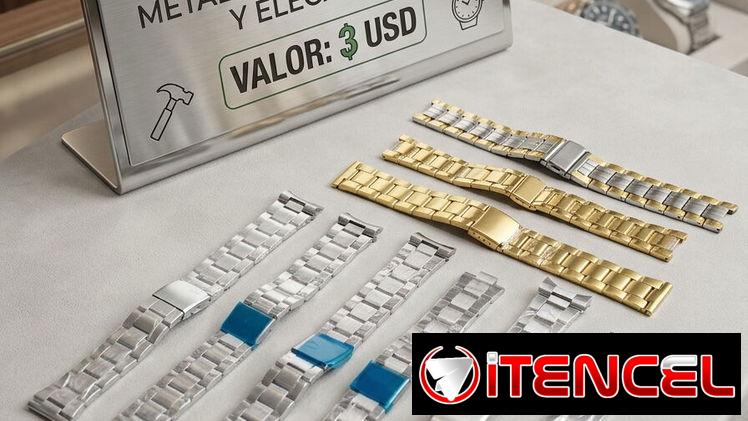 Manilla, Pulsera, Correa metálica. Plateada y Doradas. Medidas 20 y 22mm