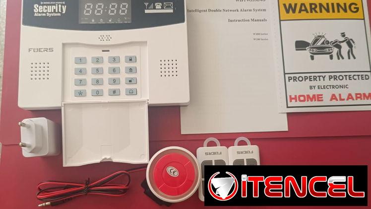 Alarma casa negocio Wifi GSM inalambrica, con sensores de movimiento y puertas, sirena y bateria de respaldo 54319888