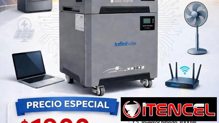 Inversor infinisolar 3kw con batería de 7.1kw