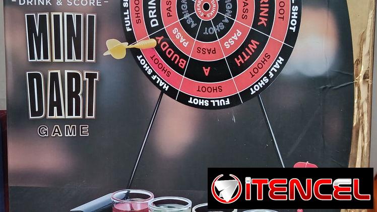 Juego de Diana 🎯 con vasitos de tragos.