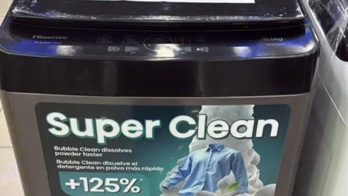 Lavadora automatica Hisense de 10.5 kg