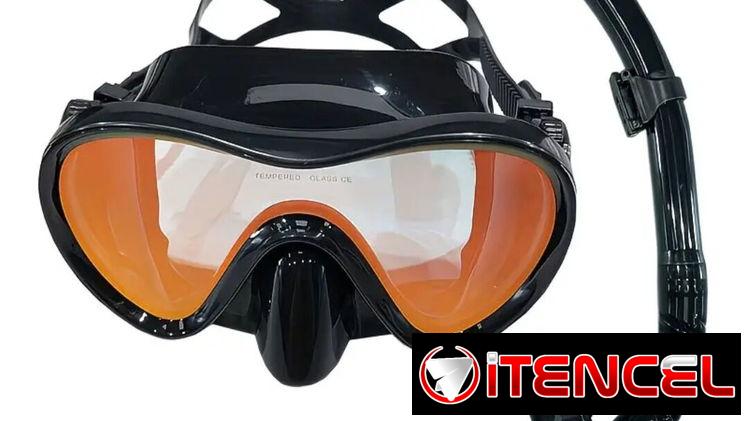 Set de buceo con máscara de cristal polarizado