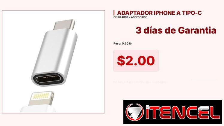 ADAPTADOR IPHONE A TIPO-C VPT#-0010
