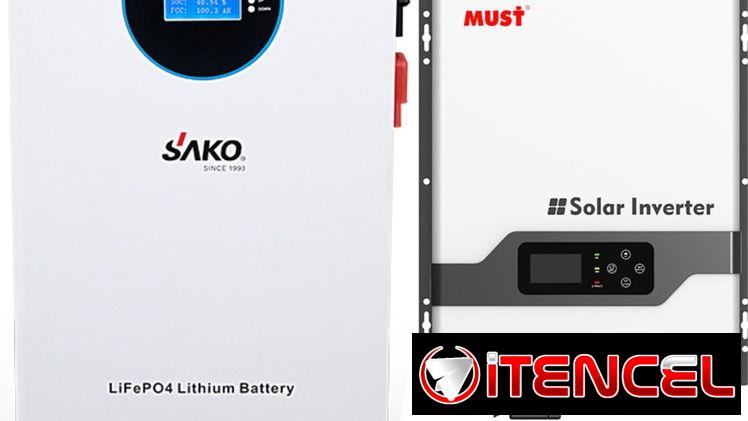 Kit Inversor MUST 3000W + Batería SAKO 5.12kWh 200Ah