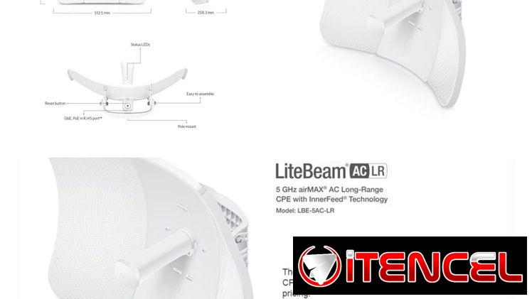 Litebeam ac LR internacionales 26dbi mas grandes que los litebeam normales ideal para largos enlaces