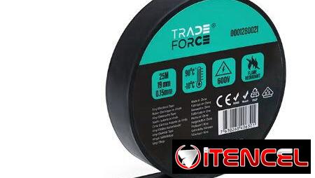 ⚡ TRADEFORCE – Nastro Isolante PVC 0.15mm x 19mm x 25m (Negro)