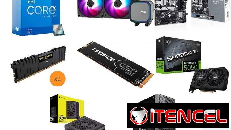 🎮 Torre Gamer 🎮 MSI RTX 5050 8GB◽Core i5-12600KF◽16GB Corsair Vengeance◽Líquida MSI MAG◽Chasis Gamer 📦0km