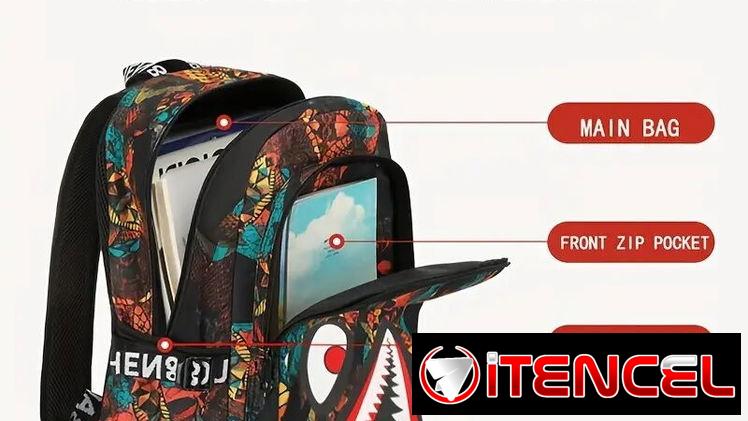 Mochila Resistente Estilo Tiburón