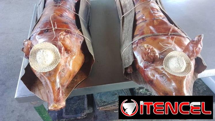 Cerdo asado para 80 comensales