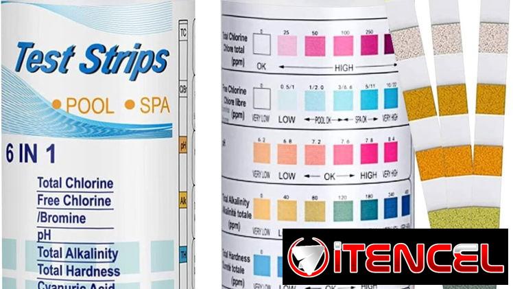 Test de análisis del agua para piscina