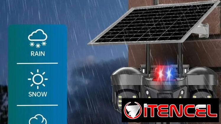 Cámara solar de 3 lentes wi-fi