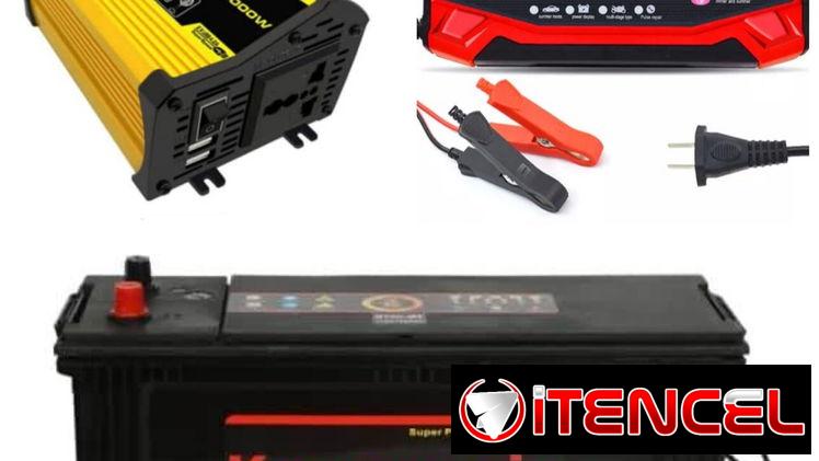 Combo para los apagones batería Cargador y convertidor 55063968 whatsapp