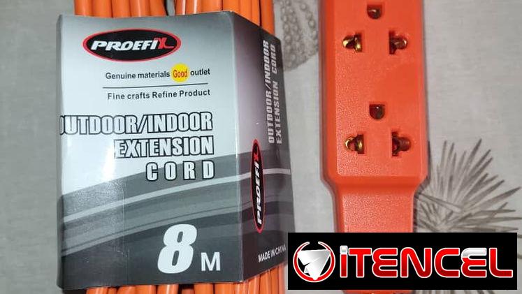 Extensión Eléctrica 8 mts(Regleta)   📏8 metros, Regleta de 3 tomas  ⚡110-220 Volt, 10-16 amperes, 50-60 Hz