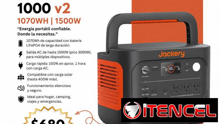 Jackery Explorer 1000 v2 1070Wh 1500W, estación de energía portátil en La Habana
