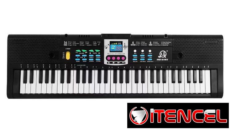 🎶🎹Teclado Electrónico Multifunción 61 Teclas con Micrófono🎹🎶