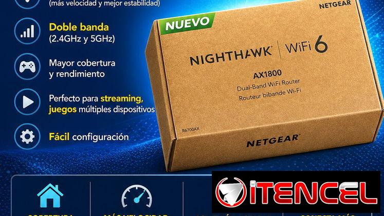 📡 Router NETGEAR Nighthawk WiFi 6 AX1800 – NUEVO