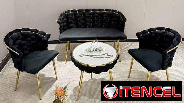 Juego de sala pequeño sofá dos butacas y mesa de centro comunícate con Pedro