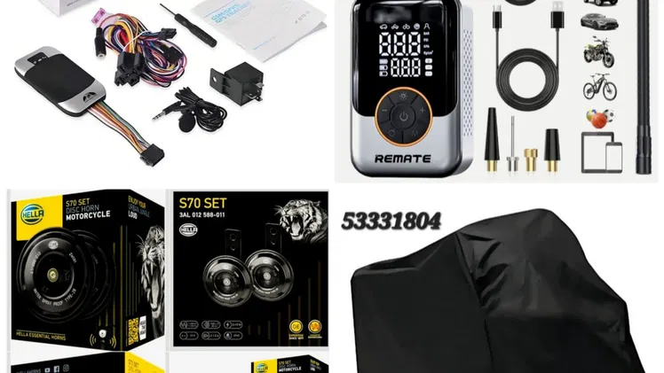 GPS TRACKER 💥 COMPRESOR PORTÁTIL 💥 CAPAS PARA TAPAR LA MOTO 💥 PITOS HELLA ORIGINALES 💥