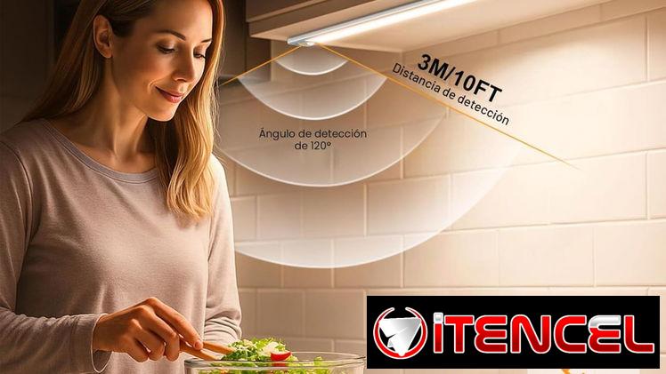 – Luz con sensor de movimiento e iluminación magnética recargable con 128 LEDs (1 UNIDAD)