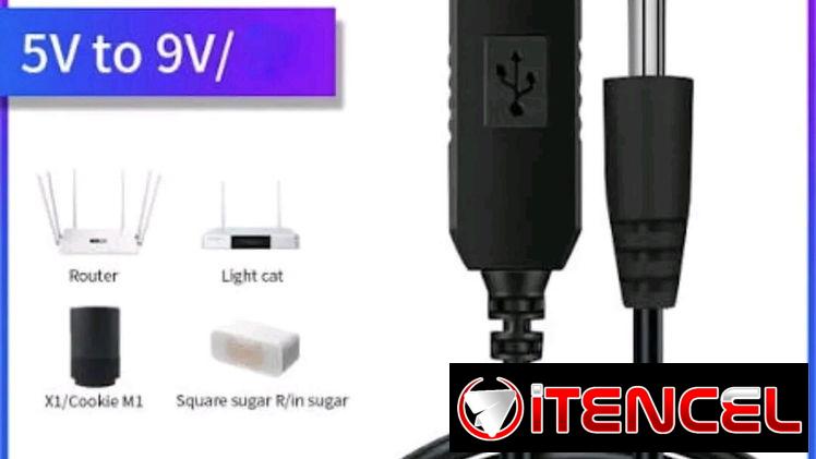 Internet 24/7 con este cables conversor de 5V a 9V para utilizar Nauta Hogar durante los apagones.