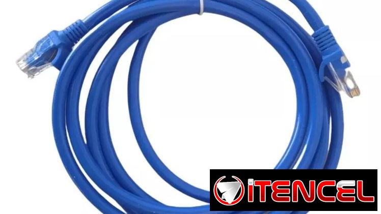 Cable de Red UTP CAT 6 RJ45 de 3 Metros Marca EXCEL Color Azul Nuevo Sellado en 2500 CUP
