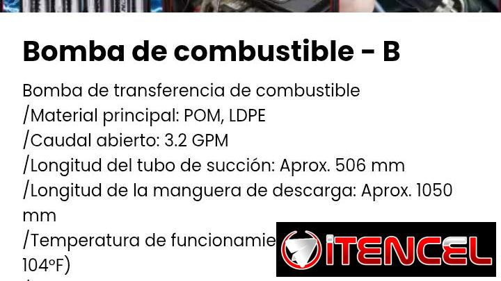 Bomba de combustible – B. Bomba de transferencia de combustible. Nueva