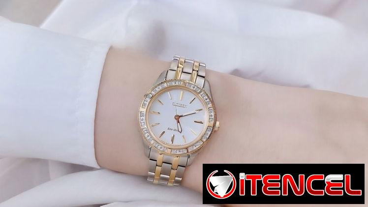 CITIZEN ECODRIVE CARINA (EM0244-55A) DE MUJER CON DIAMANTES , 29MM EN ACERO INOXIDABLE , NUEVO A ESTRENAR 58049738