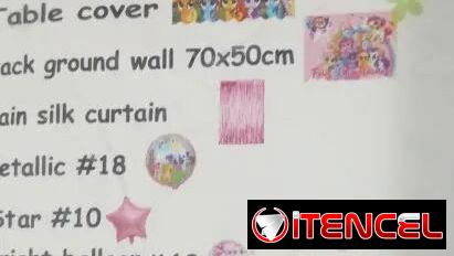 Set decorativo 100 pcs Unicornio M27(TPEx)