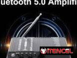 mini amplificador de audio estéreo HiFi de 2.0 canales con Bluetooth 5.0.