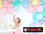 Fiesta, Cumpleaños, Globos, Confeti, Cortina, Manteles