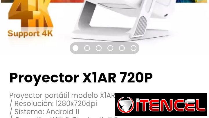 Proyector X1AR 720P. Portátil modelo X1AR