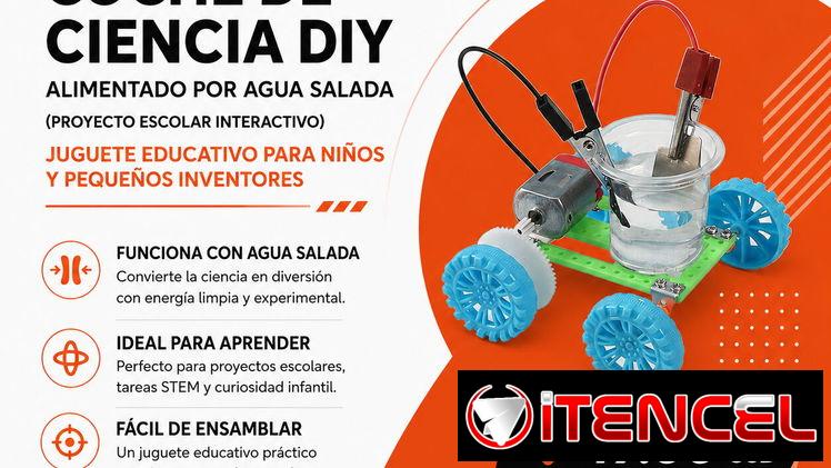 Coche de Ciencia DIY Alimentado por Agua Salada para Niños | Juguete Educativo STEM en La Habana