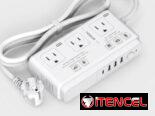 ☎️53544655 🛵 Entrega Disponible ⭐ TESSAN Extensión Eléctrica con USB – Regleta Multitoma⭐