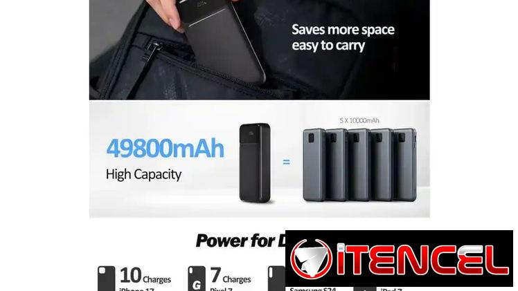PowerBank de alta capacidad 50,000 mAh Información del producto 💸Precio $58.00 mensajeria por costo adicional