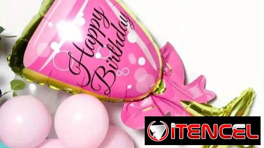 Conjunto de GLOBOS en forma de botella y copa