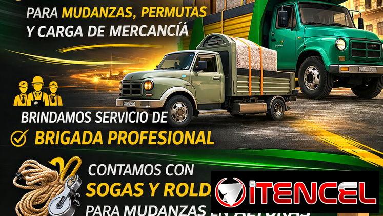 Camión grande para mudanza y carga de mercancia