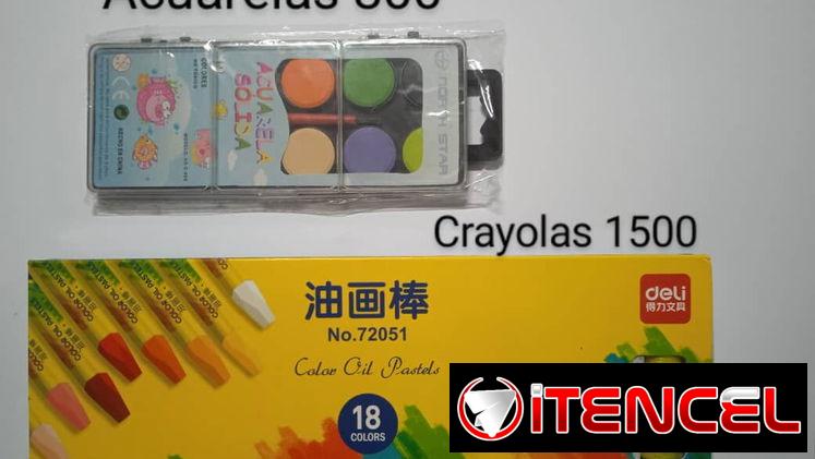 Crayolas y acuarelas