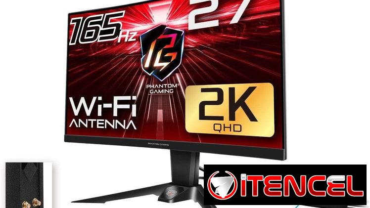 🖥️Monitor ASRock 27″ PG27Q15R 2K ▌QHD 2K (2560x1440p) ▌165Hz ▌1ms (MPRT) ▌Antena Wi-Fi  🎁NUEVO EN SU CAJA🎁 + Garantia