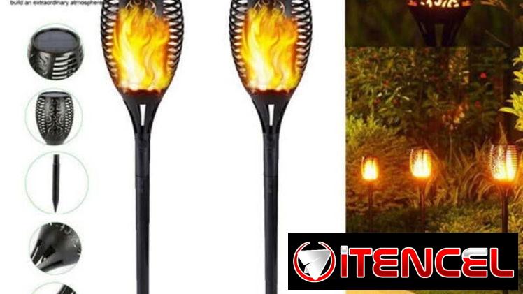 💡Antorcha por carga solares para jardines u otros. 🏷️$10 usd cada una. ✅Medida: 40 cm de altura