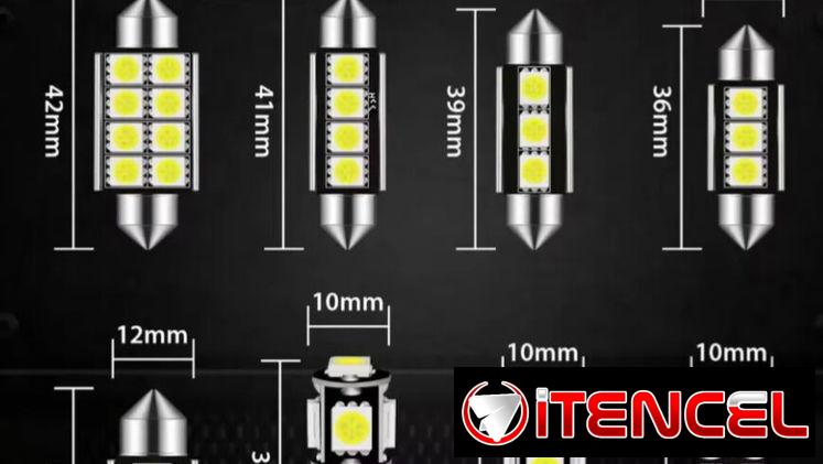 Bombillos LED para lamparas de interiores, maleteros o chapa.