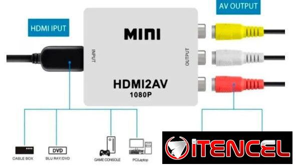 ADAPTADOR CONVERTIDOR PARA SU TV SALIDA HDMI A SALIDA RCA — HDMI TO RCA — 5.887.23.60