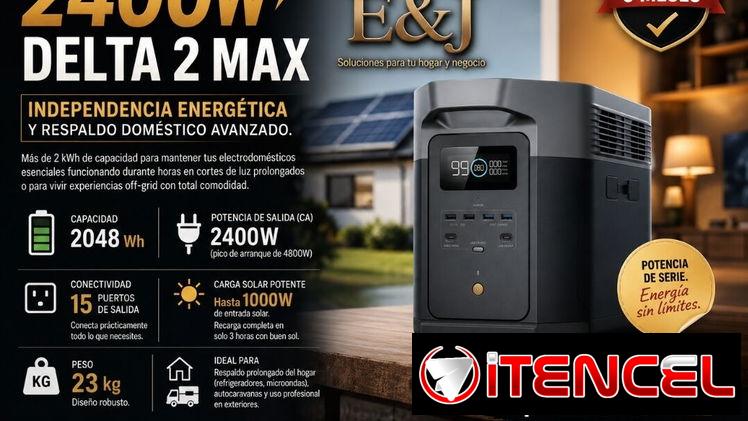 ‼️Estación portátil 2400W DELTA 2 Max‼️