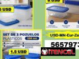 POZUELOS PLASTICOS    tlf 56579735  /(USD-MN-Eur-Zelle)/ Recogida en Marianao   Tpte (Costo Adicional)