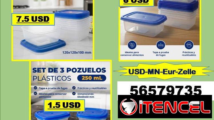 POZUELOS PLASTICOS    tlf 56579735  /(USD-MN-Eur-Zelle)/ Recogida en Marianao   Tpte (Costo Adicional)